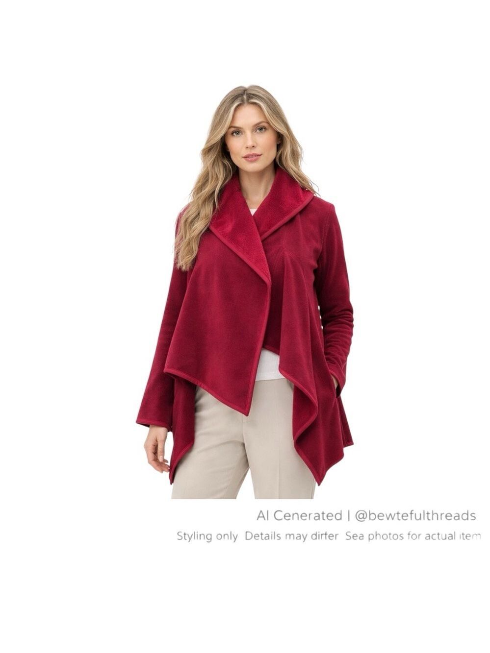 Lululemon Size 6 Deep Red Presence of Mind Wrap Jacket Minimalist Layer